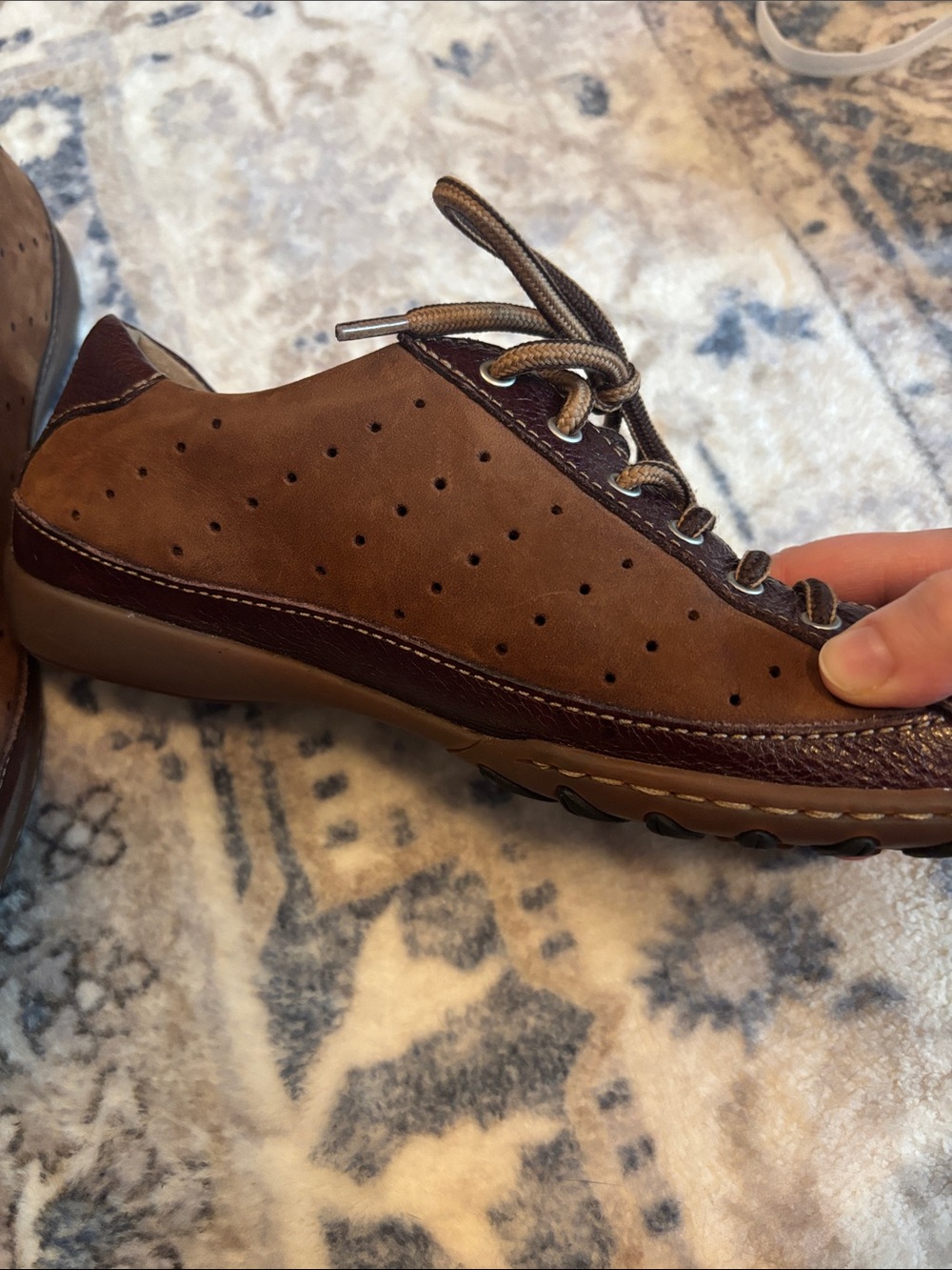 Born Two-Tone Brown Leather Sneakers - Picture 4 of 9